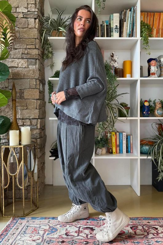 Basso Box Knit Dark Grey Marl